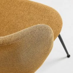 Norrwood Chaises capitonnées Mellis (lot de 2) - Tissu structuré / Métal - Noir - Jaune moutarde -ÉcoMaison Soldes 1000200237 200206 07392800150 DETAILS P000000001000200237