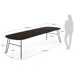 Norrwood Table Mison II - (extensible) - 170 x 100 cm -ÉcoMaison Soldes 1000200241 200206 13510300025 SKETCH DETAILS P000000001000200241 sketch