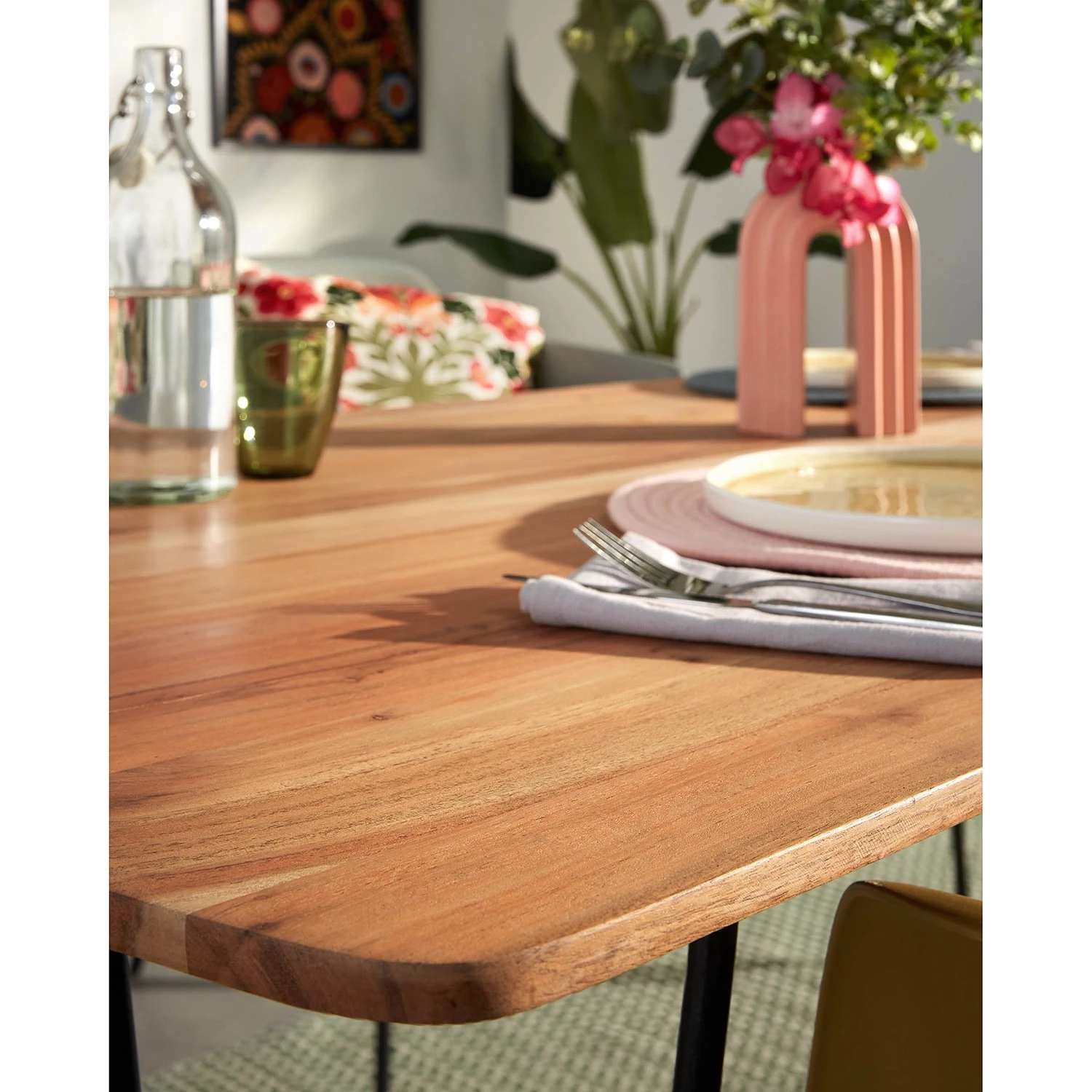 Norrwood Table Bovey - Acacia massif / Fer - Noir - 160 x 90 cm 5 Norrwood Table Bovey - Acacia massif / Fer - Noir - 160 x 90 cm – Image 5