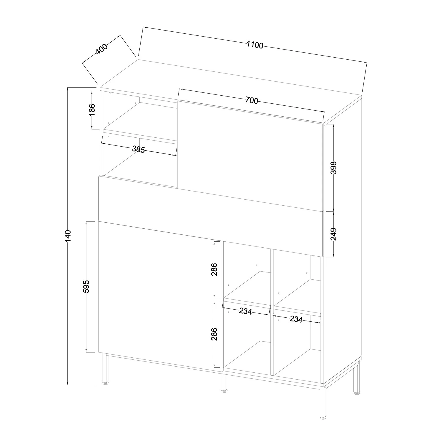 Fredriks Buffet haut Meon - Blanc 22 Fredriks Buffet haut Meon - Blanc – Image 22