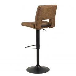 Roomscape Chaises de bar Selina (lot de 2) - Microfibre / Métal - Marron vintage / Noir mat -ÉcoMaison Soldes 1000202037 200212 11145500031 DETAILS P000000001000202037