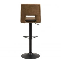 Roomscape Chaises de bar Selina (lot de 2) - Microfibre / Métal - Marron vintage / Noir mat -ÉcoMaison Soldes 1000202037 200212 11145500032 DETAILS P000000001000202037