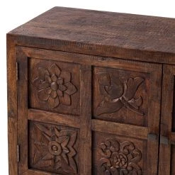 Wolf-Möbel Buffet Carving - Acacia massif / Métal - Acacia / Noir -ÉcoMaison Soldes 1000202474 201008 14583000005 DETAILS P000000001000202474