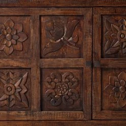 Wolf-Möbel Buffet Carving - Acacia massif / Métal - Acacia / Noir -ÉcoMaison Soldes 1000202474 201008 14583000006 DETAILS P000000001000202474