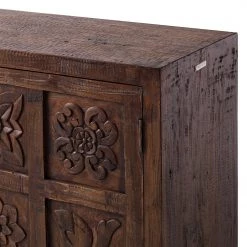 Wolf-Möbel Buffet Carving - Acacia massif / Métal - Acacia / Noir -ÉcoMaison Soldes 1000202474 201008 14583000009 DETAILS P000000001000202474