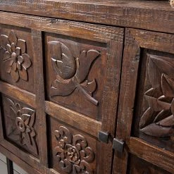 Wolf-Möbel Buffet Carving - Acacia massif / Métal - Acacia / Noir -ÉcoMaison Soldes 1000202474 210127 06220500031 DETAILS P000000001000202474