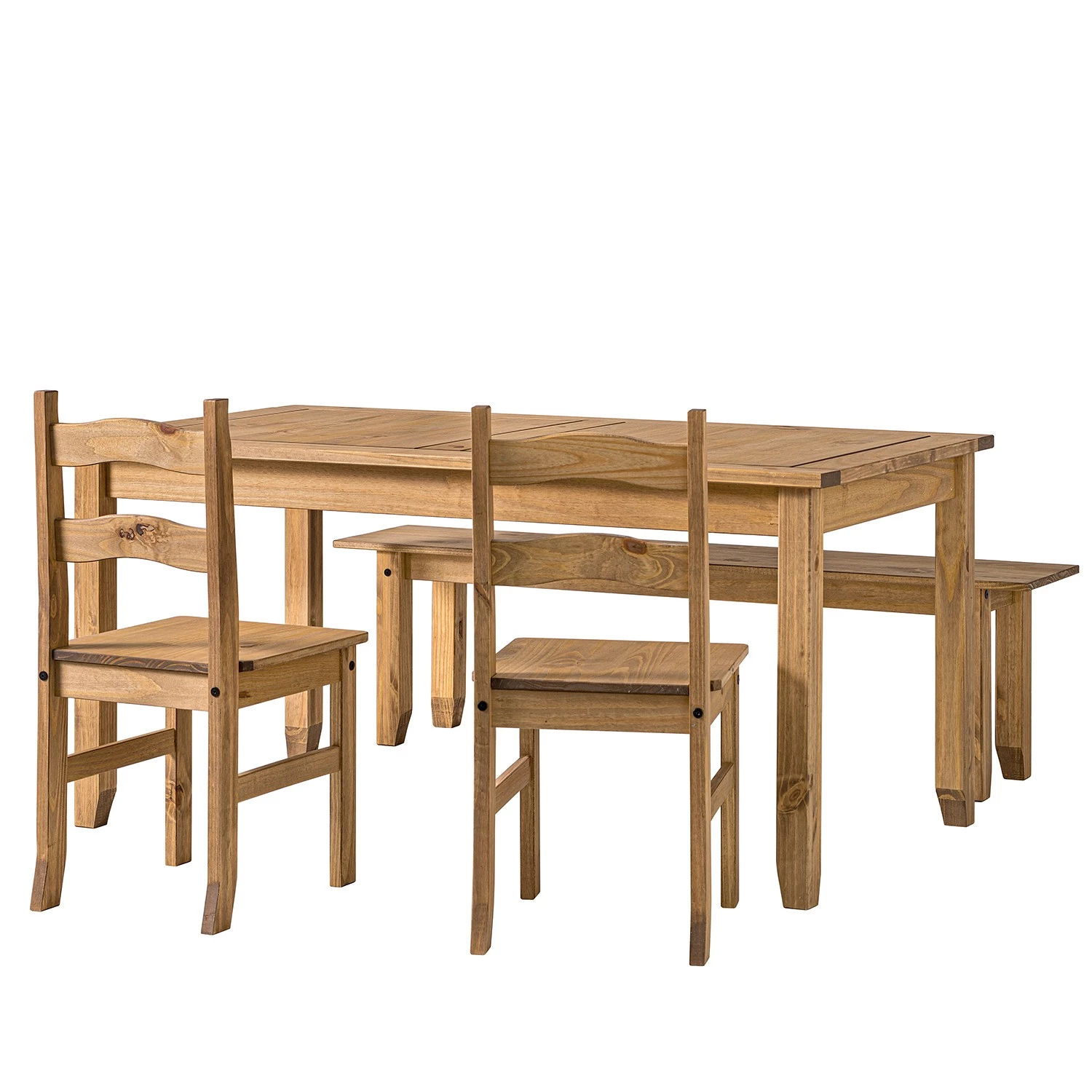 Maison Belfort Salle à manger Finca Rustica I (4 él.) - Pin massif - Epicéa naturel 3 Maison Belfort Salle à manger Finca Rustica I (4 él.) - Pin massif - Epicéa naturel – Image 3