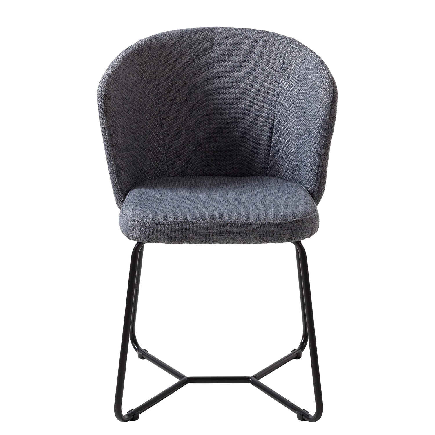 Mørteens Chaises à accoudoirs Tulia - Tissu / Acier - Gris foncé / Noir 3 Mørteens Chaises à accoudoirs Tulia - Tissu / Acier - Gris foncé / Noir – Image 3