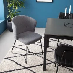 Mørteens Chaises à accoudoirs Tulia - Tissu / Acier - Gris foncé / Noir 24 Mørteens Chaises à accoudoirs Tulia - Tissu / Acier - Gris foncé / Noir -ÉcoMaison Soldes 1000205089 201130 09444900002 MOOD DETAILS P000000001000205089 mood