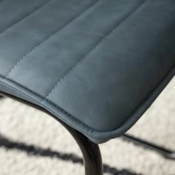 Mørteens Chaises cantilever Lylen (lot de 2) - Imitation cuir / Acier - Noir - Bleu vintage -ÉcoMaison Soldes 1000205096 201118 12545700006 DETAILS P000000001000205096