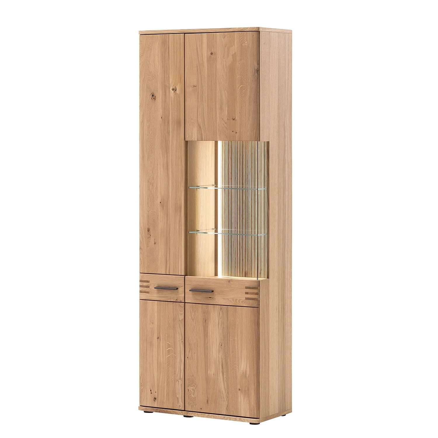 Loftscape Vitrine Salvo II - Partiellement en chêne massif - Planches de chêne Bianco / Gris 1 Loftscape Vitrine Salvo II - Partiellement en chêne massif - Planches de chêne Bianco / Gris