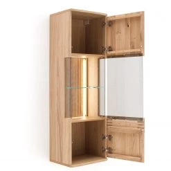 Loftscape Vitrine murale Salvo - Partiellement en chêne massif - Planches de chêne Bianco / Gris -ÉcoMaison Soldes 1000207370 200317 14302000183 DETAILS P000000001000207370