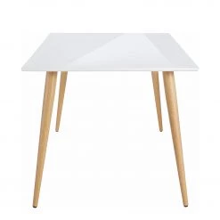 Loftscape Table Cowley I - Métal - Blanc brillant / Imitation chêne -ÉcoMaison Soldes 1000208148 200324 13580700155 DETAILS P000000001000208148
