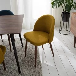 Mørteens Chaises capitonnées Jacklin III (2 él.) - Tissu / Métal - Imitation noyer - Jaune moutarde 12 Mørteens Chaises capitonnées Jacklin III (2 él.) - Tissu / Métal - Imitation noyer - Jaune moutarde -ÉcoMaison Soldes 1000208738 210120 13384700002 MOOD DETAILS P000000001000208738 mood