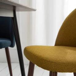 Mørteens Chaises capitonnées Jacklin III (2 él.) - Tissu / Métal - Imitation noyer - Jaune moutarde 19 Mørteens Chaises capitonnées Jacklin III (2 él.) - Tissu / Métal - Imitation noyer - Jaune moutarde -ÉcoMaison Soldes 1000208738 210120 13385400006 DETAILS P000000001000208738