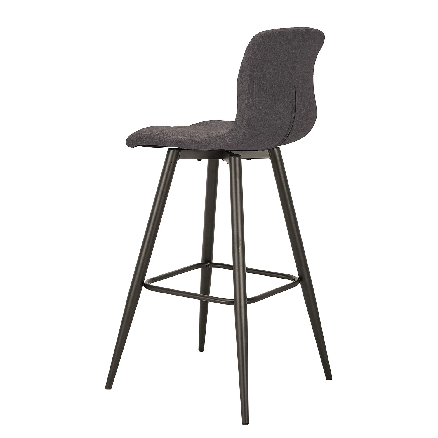 Loftscape Chaise de bar Nauvoo II (lot de 2) - Tissu / Acier - Anthracite / Noir 5 Loftscape Chaise de bar Nauvoo II (lot de 2) - Tissu / Acier - Anthracite / Noir – Image 5