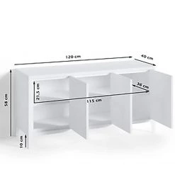 Loftscape Buffet Norwell - Métal - Noir -ÉcoMaison Soldes 1000209627 210115 07224500005 SKETCH DETAILS P000000001000209627 sketch