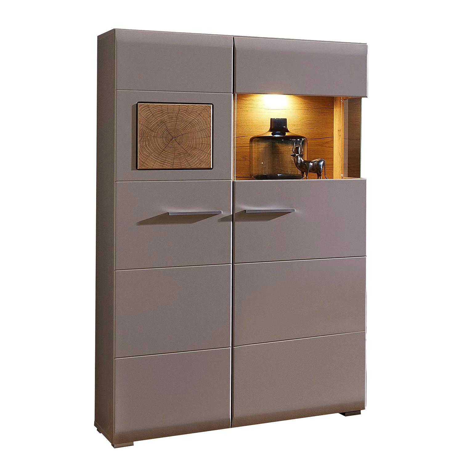 Loftscape Buffet haut Aulby - Avec éclairage - Taupe 1 Loftscape Buffet haut Aulby - Avec éclairage - Taupe