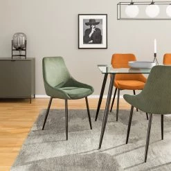 Jack & Alice Chaises capitonnées Beebe (lot de 2) - Vert foncé -ÉcoMaison Soldes 1000210866 201229 14241500001 MOOD DETAILS P000000001000210866 mood