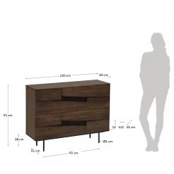 Red Living Commode Kluuvi I - Placage en bois véritable - Noyer / Noir -ÉcoMaison Soldes 1000210871 200429 17360400038 SKETCH DETAILS P000000001000210871 sketch
