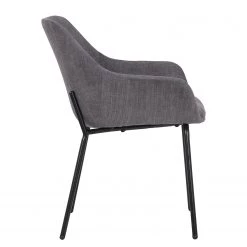 Jack & Alice Chaise capitonnée Richville - Velours côtelé / Fer - Gris / Noir -ÉcoMaison Soldes 1000210877 200814 11095400116 DETAILS P000000001000210877