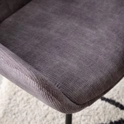 Jack & Alice Chaise capitonnée Richville - Velours côtelé / Fer - Gris / Noir -ÉcoMaison Soldes 1000210877 201126 13152100011 DETAILS P000000001000210877