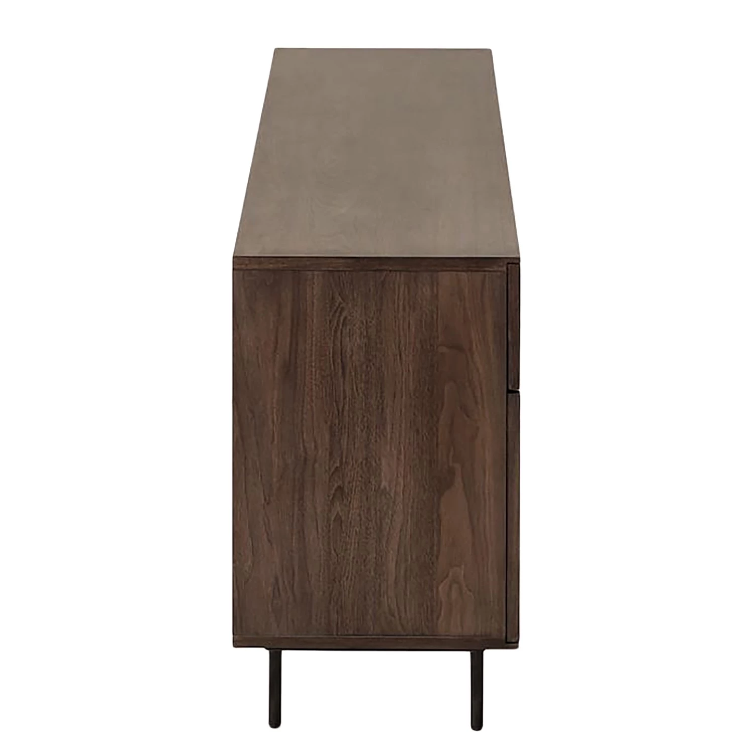 Red Living Buffet Kuuvi - Placage en bois véritable - Noyer / Noir 4 Red Living Buffet Kuuvi - Placage en bois véritable - Noyer / Noir – Image 4