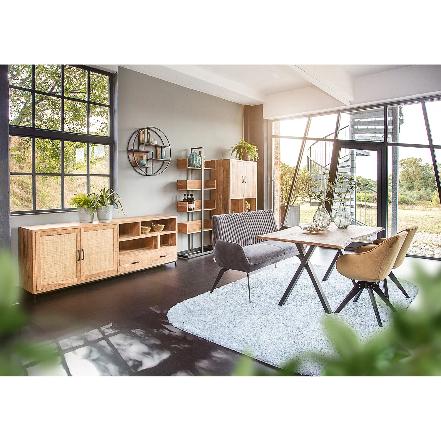 Red Living Étagère Toome II - Acacia massif / Métal - Acacia / Noir 2 Red Living Étagère Toome II - Acacia massif / Métal - Acacia / Noir – Image 2