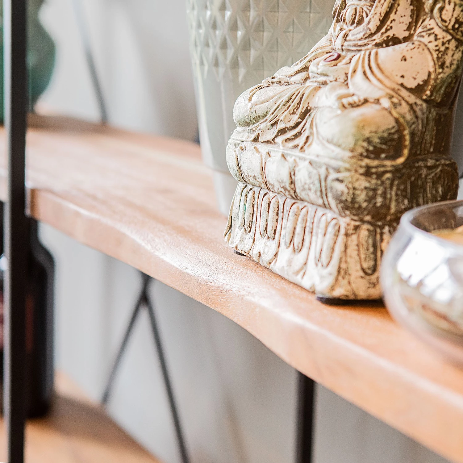 Red Living Étagère Toome I - Acacia massif / Métal - Acacia / Noir 3 Red Living Étagère Toome I - Acacia massif / Métal - Acacia / Noir – Image 3