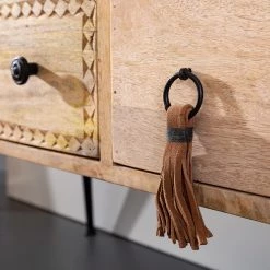 Red Living Buffet Latta - Manguier massif / Métal - Manguier / Noir -ÉcoMaison Soldes 1000211455 220316 031 DETAILS P000000001000211455