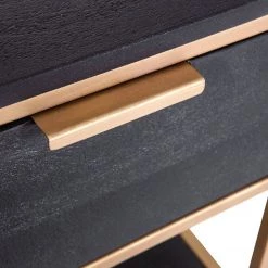 Jack & Alice Console Harbin - Acacia massif / Métal - Acacia noir / Doré -ÉcoMaison Soldes 1000211471 200504 13495100246 DETAILS P000000001000211471