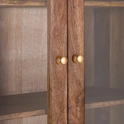 Naturoo Vitrine Nyack - Manguier massif / Vannerie - Manguier / Doré -ÉcoMaison Soldes 1000211479 200504 13495400269 DETAILS P000000001000211479