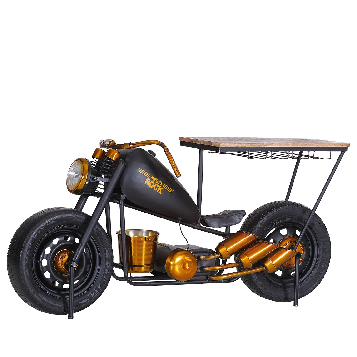 Ars manufacti Bar Chopper - Manguier massif / Métal - Manguier / Noir 1 Ars manufacti Bar Chopper - Manguier massif / Métal - Manguier / Noir