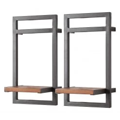 Ars manufacti Étagères murales Manchester III (5 él.) - Acacia massif / Métal - Acacia / Anthracite -ÉcoMaison Soldes 1000213199 200527 13203000015 DETAILS P000000001000213199