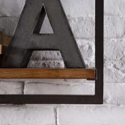 Ars manufacti Étagères murales Manchester III (5 él.) - Acacia massif / Métal - Acacia / Anthracite -ÉcoMaison Soldes 1000213199 200527 13203800019 DETAILS P000000001000213199