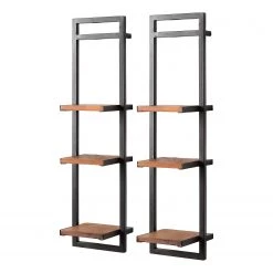 Ars manufacti Étagères murales Manchester VI (7 élém.) - Acacia massif / Métal - Acacia / Anthracite -ÉcoMaison Soldes 1000213212 200527 13213600048 DETAILS P000000001000213212