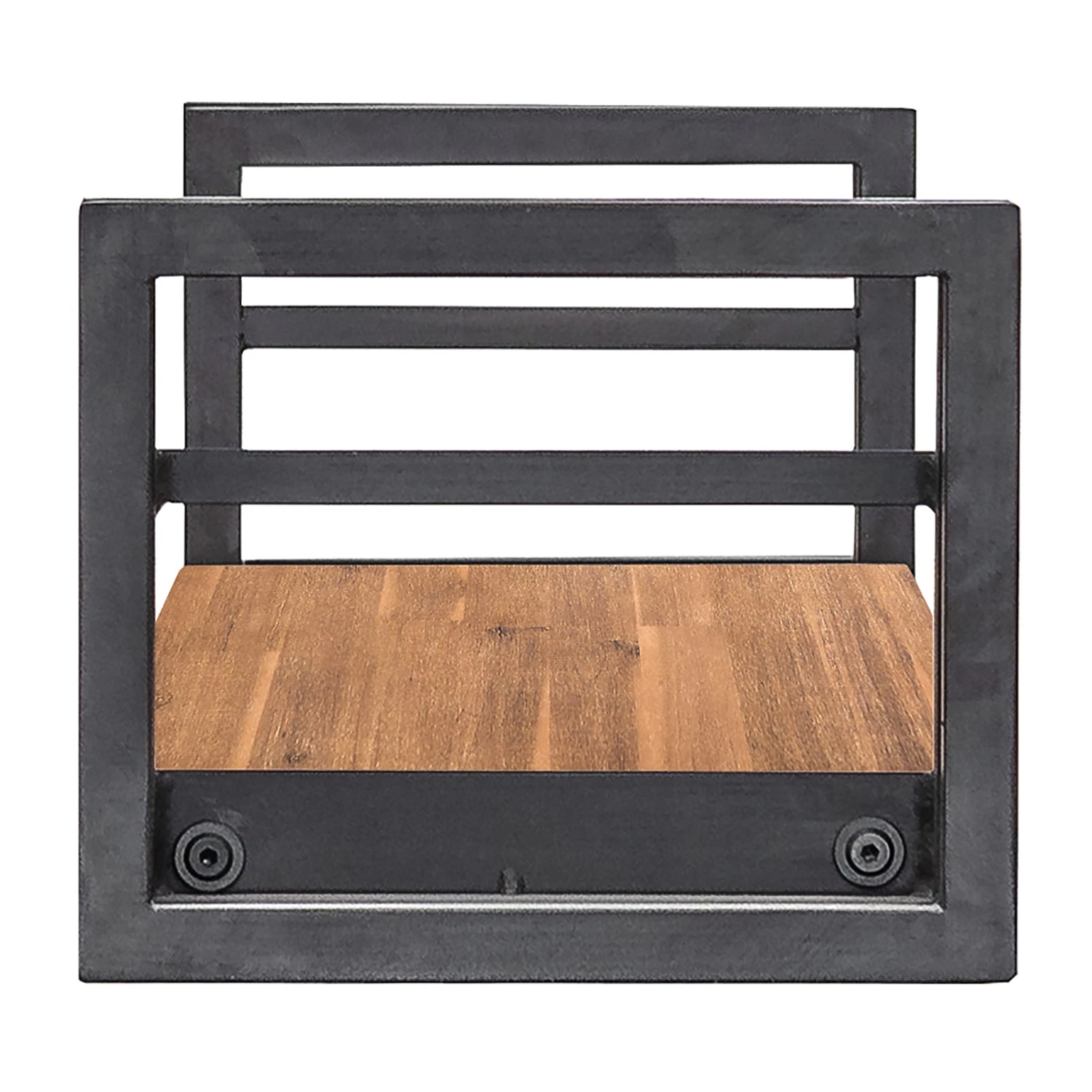 Ars manufacti Tablettes murales Manchester (lot de 2) - Acacia massif / Métal - Acacia / Anthracite - Largeur : 110 cm 6 Ars manufacti Tablettes murales Manchester (lot de 2) - Acacia massif / Métal - Acacia / Anthracite - Largeur : 110 cm – Image 6