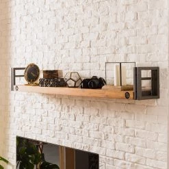 Ars manufacti Tablettes murales Manchester (lot de 2) - Acacia massif / Métal - Acacia / Anthracite - Largeur : 110 cm 8 Ars manufacti Tablettes murales Manchester (lot de 2) - Acacia massif / Métal - Acacia / Anthracite - Largeur : 110 cm -ÉcoMaison Soldes 1000213217 210831 13323600015 MOOD DETAILS P000000001000213217 mood