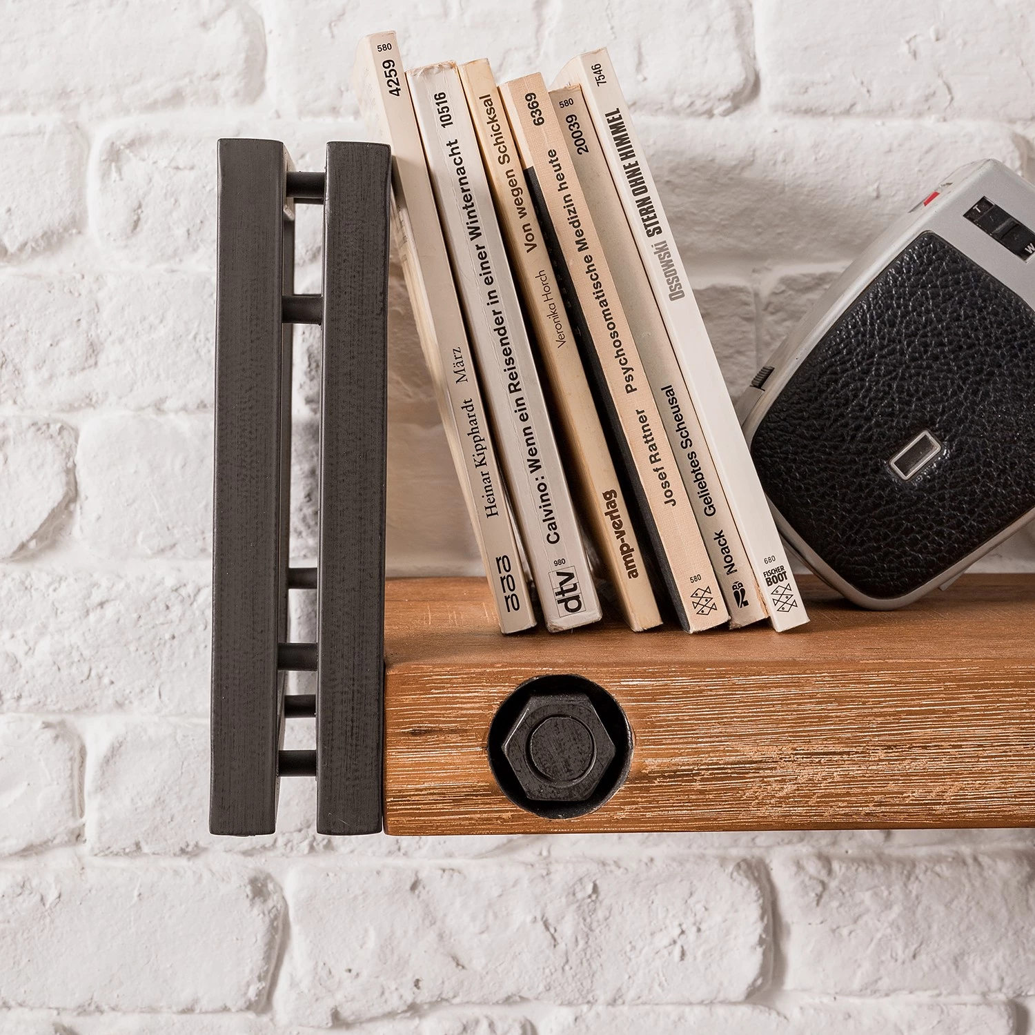 Ars manufacti Tablettes murales Manchester (lot de 2) - Acacia massif / Métal - Acacia / Anthracite - Largeur : 150 cm 9 Ars manufacti Tablettes murales Manchester (lot de 2) - Acacia massif / Métal - Acacia / Anthracite - Largeur : 150 cm – Image 9