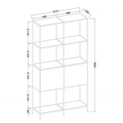 Fredriks Étagère Meon III - Imitation chêne - Largeur : 101 cm 51 Fredriks Étagère Meon III - Imitation chêne - Largeur : 101 cm -ÉcoMaison Soldes 1000213233 200814 14310800023 SKETCH DETAILS P000000001000213233 sketch