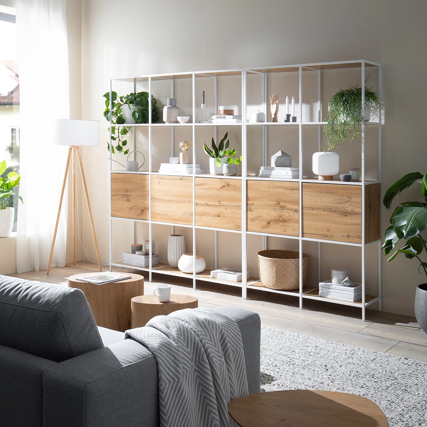 Fredriks Étagère Meon III - Imitation chêne - Largeur : 101 cm 3 Fredriks Étagère Meon III - Imitation chêne - Largeur : 101 cm – Image 3