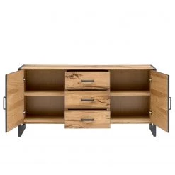 Naturoo Buffet Ironwood I - Placage en bois véritable / Métal - Chêne vieilli / Gris -ÉcoMaison Soldes 1000213242 200512 14005600054 DETAILS P000000001000213242