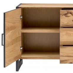 Naturoo Buffet Ironwood I - Placage en bois véritable / Métal - Chêne vieilli / Gris -ÉcoMaison Soldes 1000213242 200512 14005800056 DETAILS P000000001000213242