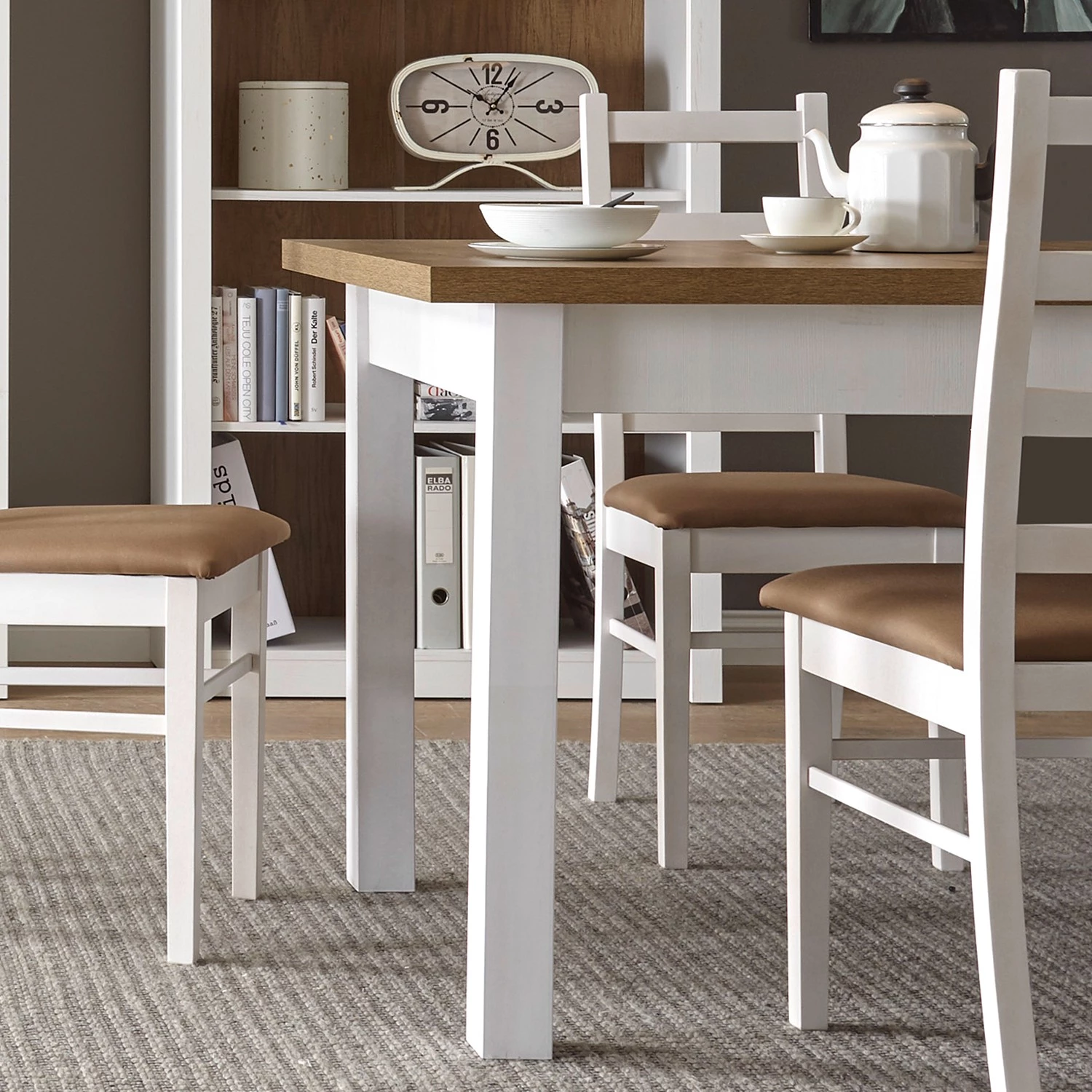 Norrwood Table Proville - Imitation chêne blanc / Imitation chêne 9 Norrwood Table Proville - Imitation chêne blanc / Imitation chêne – Image 9