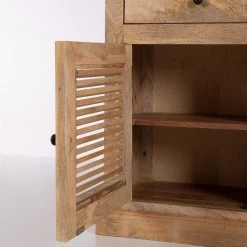 Maison Belfort Buffet Vianne - Manguier massif / Métal - Manguier / Noir -ÉcoMaison Soldes 1000214037 210303 06332900013 DETAILS P000000001000214037