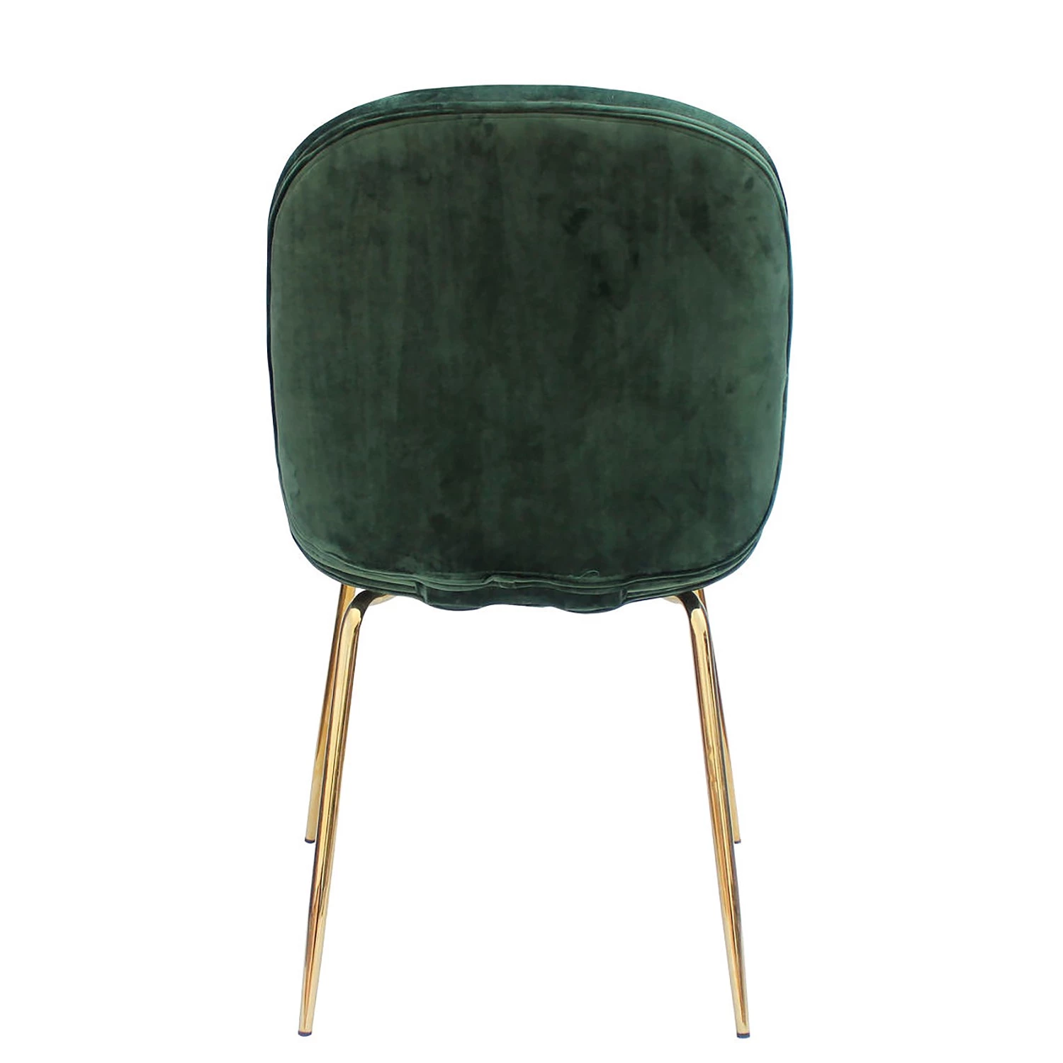 Kayoom Chaises capitonnées Charlize (lot de 2) - Velours / Métal - Laiton - Vert 5 Kayoom Chaises capitonnées Charlize (lot de 2) - Velours / Métal - Laiton - Vert – Image 5