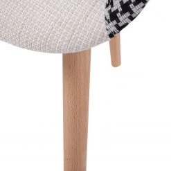 Kayoom Chaises à accoudoirs Dave (lot de 2) - Tissu / Hêtre massif - Noir / Blanc -ÉcoMaison Soldes 1000214187 200529 06033500069 DETAILS P000000001000214187