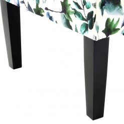 Kayoom Chaises capitonnées Indira II - Tissu / Hêtre massif - Noir / Vert et blanc -ÉcoMaison Soldes 1000214193 200529 06041400118 DETAILS P000000001000214193