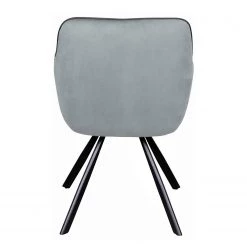 Kayoom Chaise à accoudoirs Eann - Velours / Fer - Noir - Gris -ÉcoMaison Soldes 1000214206 200529 06054100230 DETAILS P000000001000214206