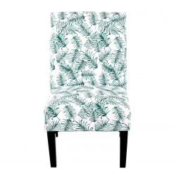 Kayoom Chaises capitonnées Indira I - Tissu / Hêtre massif - Noir / Vert et blanc -ÉcoMaison Soldes 1000214215 200529 06061400276 DETAILS P000000001000214215